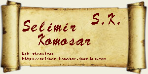 Selimir Komosar vizit kartica
